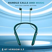 Lapcare Wooband Primium LNB 201B neckband offers 20 hrs battery, Bluetooth 5.3, Type-C fast charging, 10mm drivers, magnetic earbuds & IPX5 water resistance for daily use.