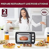 Borosil OTG Pro Plus 20 Litres Oven Toaster Griller, Motorized Rotisserie, Pizza Oven, Cake Oven for Baking | 6 Heating Option | 2 years Warranty