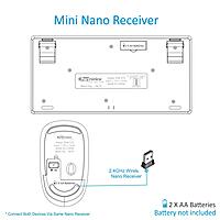 Portronics Key 2 Wireless Keyboard & Mouse Combo – White & Blue | Reliable Wireless Combo |