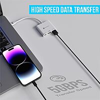 Portronics C-Konnect Type-C to HDMI Adapter (3-in-1) | Multiport USB-C Hub with 4K@30Hz HDMI, USB 3.0 @ 5Gbps, 100W PD Charging Port | For Laptop, MacBook, PC & Other Type-C Devices (White)