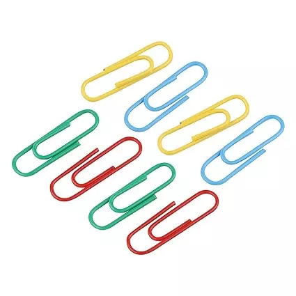 Gem Clip/U Clip 28 mm Plastic Coated (Set of 500 Pcs in 5 Plastic Boxes)