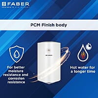 Faber Jazz Elite 35L Vertical Storage Water Geyser Heating Indicator Titanium Glassline Coated Tank 2000W