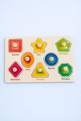 Wooden Shape Sorter Board Puzzle