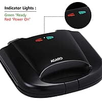 Agaro 750 watt Elegant Sandwich Maker, with Non-Stick Fixed Plates