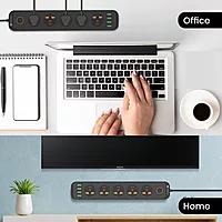 Portronics Power Plate 6 offers 5 AC sockets, 4 USB ports, compact design, surge protection, and smart charging for convenience.