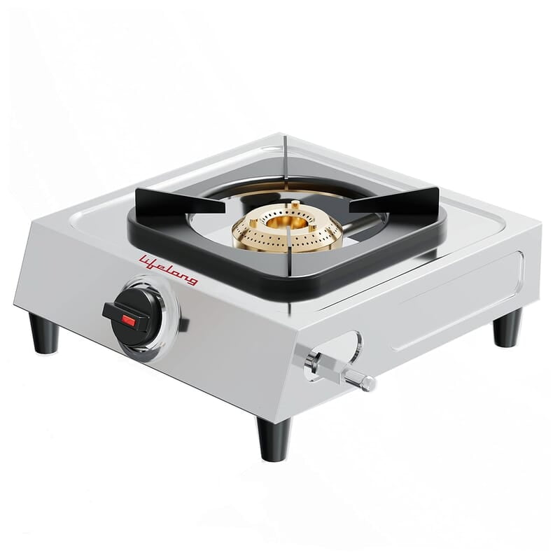 Lifelong Automatic Ignition 1 Burner Stainless Steel Gas Stove Doorstep Service