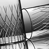 Borosil Vision Cascade Cut 295ml Set of 6 pcs Transparent Drinking Glass | Borosilicate Glass Tumblers for Water, Cold Drinks, Juice| Flame Proof, Microwave & Dishwasher Safe | For Daily use & Gifting