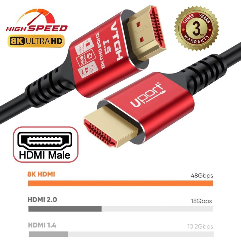 Uport HDMI Jointer 8K UHD Connector enables high-speed data transfer, supporting 8K resolution for exceptional visuals in gaming and home theaters.
