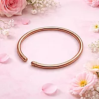 Pure Copper Kada Bracelet for Men & Women | Open Adjustable Copper Bangle | Plain Minimal Ayurvedic Kada