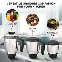 Crompton DuroElite 800Watt Mixer Grinder with Motor Vent-X Technology