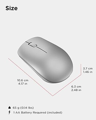 Open Box Lenovo 530 Wireless Optical Mouse Silver Open Box Lenovo 530 Wireless Optical Mouse Silver