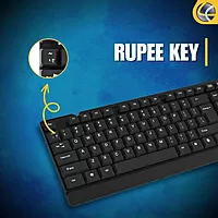 Lapcare LWC-003 Wired Combo – Full-Size Keyboard & Optical Mouse | USB Plug & Play | Ideal for Office & Home Use