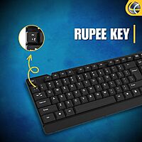 Lapcare LWC-003 Wired Combo – Full-Size Keyboard & Optical Mouse | USB Plug & Play | Ideal for Office & Home Use