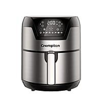 Crompton NourisPro DG 4.5 Ltr Digital Air Fryer with Quick Fry Technology 1500 Watts Double Inner Bowl for Easy Cleaning