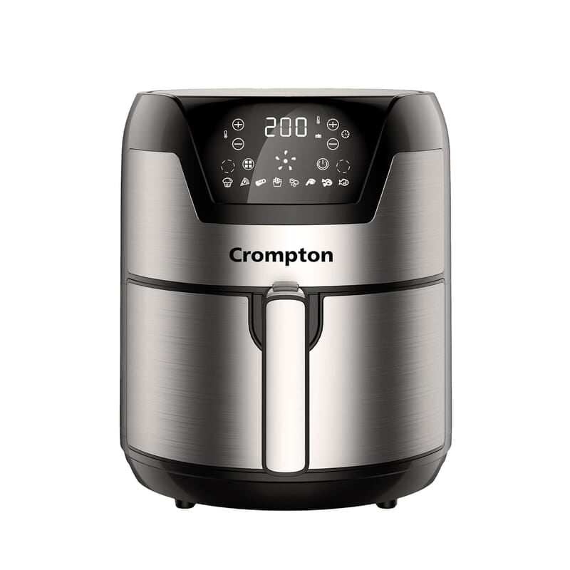 Crompton NourisPro DG 4.5 Ltr Digital Air Fryer with Quick Fry Technology 1500 Watts Double Inner Bowl for Easy Cleaning