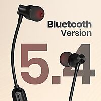 Portronics Harmonics Y2 Bluetooth In-Ear Headset – V5.3, Type-C | 40Hrs Play Time | Black