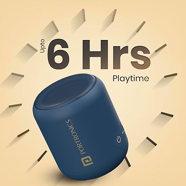 Portronics Sound Drum 1 POR 1288 Bluetooth Speaker – 12W | TWS | FM | Type-C | Black