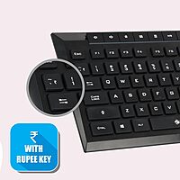 ZEBRONICS Zeb-JUDWAA 900 Wired USB Keyboard & Mouse Set – 12 Hotkeys  80012001600 DPI  1.8m USB Cable  Dedicated DPI Button  UV Printed Chiclet Keys  Rupee Key  Silent Usage  Black