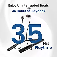 Portronics Harmonics Z10 Bluetooth In-Ear Headset – V5.3, Type-C | 35Hrs Play Time | Black