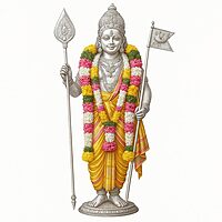 Sterling Silver God Murugan Vel