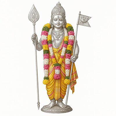 Sterling Silver God Murugan Vel Sterling Silver God Murugan Vel