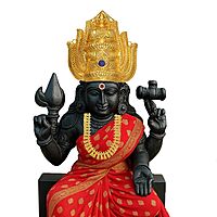 Gold Plated Leaf Amman Crown for Pooja