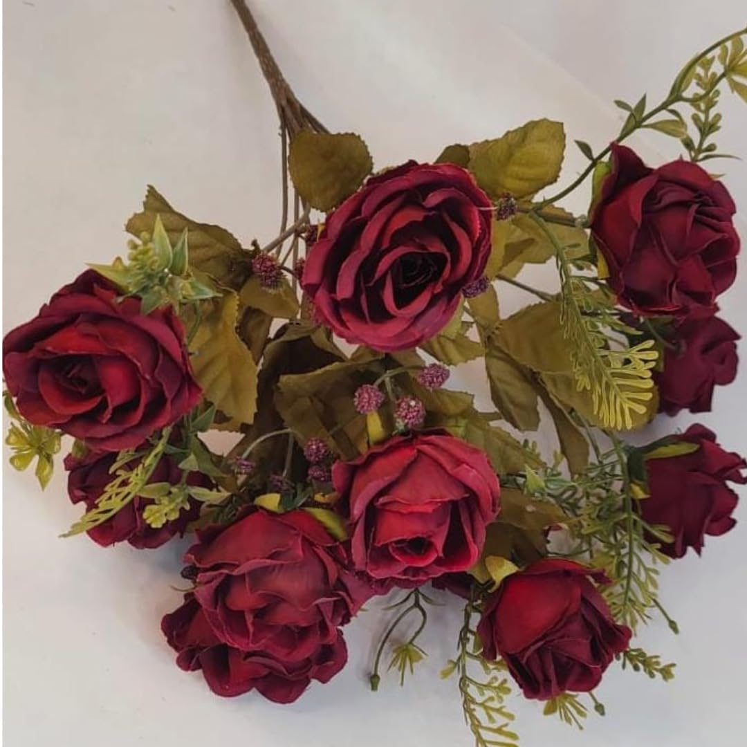 Rose Bunch Maroon with fillers