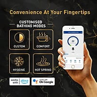 Crompton Solarium Qube IOT 15L Smart Storage Water Heater (Geyser) with Alexa Enabled Control (White),Free installation & connection pipes.