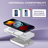 Lapcare Trust MagSafe LPB‑456 10000 mAh power bank: 22.5 W wired + 15 W magnetic wireless charging, LED display, USB‑C dual protection.