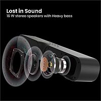 Portronics POR 1734 Decibel 20 Mini Soundbar – 16W | BT 5.0 | TWS | MicroSD | USB | AUX | FM