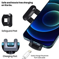 Portronics Clamp Y Adjustable Air Vent Mobile Holder for Car with 360° Rotational