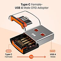 Portronics Bridge X – USB 3.0 OTG Adapter, Type-C To USB, High-Speed Data Transfer