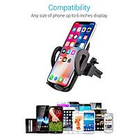 Portronics Clamp X POR-1101 – Car Vent Holder, Z-Black is a sleek and sturdy phone holder designed for easy access and secure placement in your car's air vent. Perfect for hands-free navigation!