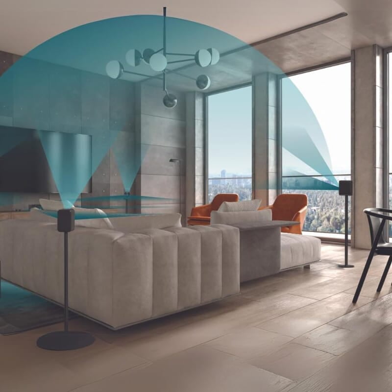 Platin Monaco 5.1 Wireless Home Theater Surround Sound System for Smart TVs - with WiSA SoundSend Transmitter Included - WiSA Certified - Tuned by THX.