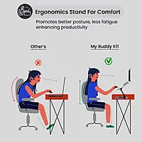 Portronics My Buddy K11 Laptop Stand – Metal Build |Rotatable| Black | 1 Year Warranty