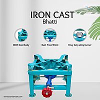 Single Burner Commercial Iron Gas Stove Bhatti for Kitchens and Stalls | High-Pressure Canteen Chulha