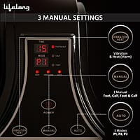 Lifelong Calf, Foot and Leg Massager Machine for Home 4 Vibration Motors mprove Blood Circulation, 80W