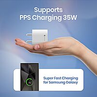 Portronics Adapto 35G 35W GaN Charger – 1 Type-C Port, No Cable Included