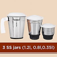 Faber Marvel 500W Blender Mixer Grinder,Low-Noise, Up to 18000 RPM Speed