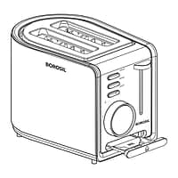 Borosil 850-Watt Krispy Pop-up Toaster (Black)