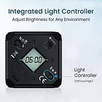 Portronics Timeout Smart Countdown Timer Cube – 1, 5, 7, 9 Minute Timers with Audio-Visual Alarm | Ideal for Kitchen, Study, Games, Workouts, Meditation & Yoga | Black