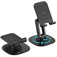 Portronics Mobot III 360° Rotatable & Foldable Mobile Phone Holder – Adjustable Height | Black
