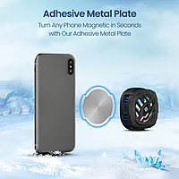 Portronics Cool XG Mobile Cooler – Magnetic, Black. This innovative cooler features a sleek design, powerful cooling technology, and easy magnetic attachment for optimal mobile comfort on the go.