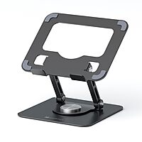 Portronics My Buddy A1 Metal Tablet Stand – 360° Rotation  | Grey | 1 Year Warranty