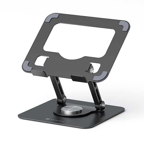 Portronics My Buddy A1 Metal Tablet Stand – 360° Rotation  | Grey | 1 Year Warranty