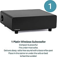 Platin Monaco 5.1 Wireless Home Theater Surround Sound System for Smart TVs - with WiSA SoundSend Transmitter Included - WiSA Certified - Tuned by THX.