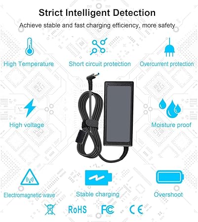 GEONIX Laptop Adapter, GXLA65SD for Dell Inspiron/Latitude/Vostro/OptiPlex, 19.5V 3.34A, PIN 4.5*3.0