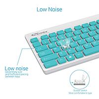 Portronics Key 2 Wireless Keyboard & Mouse Combo – White & Blue | Reliable Wireless Combo |