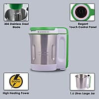 Wonderchef Automatic Soup Maker 1.0 Litre 800 Watts Heater Green