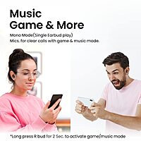 POR 1836 Harmonics Twins S5 TWS Earbuds – Bluetooth 5.2  In-Ear  Bass  15H Playtime  Black